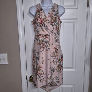 Shein Peach Floral Sleeveless Dress Size Small 4 NWOT